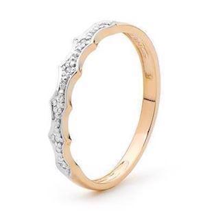 Bee Jewelry Diamond Set Rose Gold 9 kt guld fingerring blank, model R25359